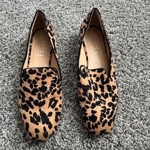 Chic Animal Print Loafers in Tan and Black